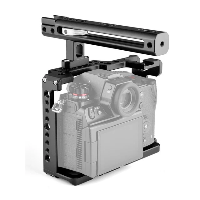 Lifting Handle Anodic Oxidation Sturdy Aluminium Alloy Camera Cage With Handle
