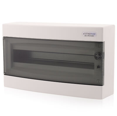 Alpha Boîtier à fusibles ALPHA apparent 1 rangée 12 modules IP40 porte blanche 650°C 