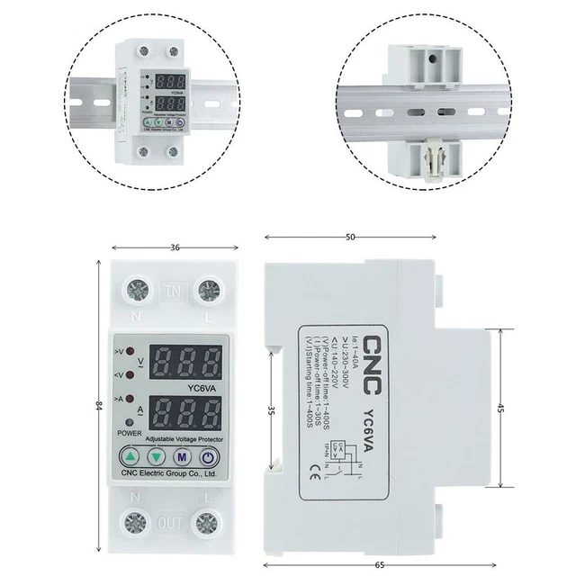 Regolatore di tensione regolabile di precisione per AC 230V con doppio display