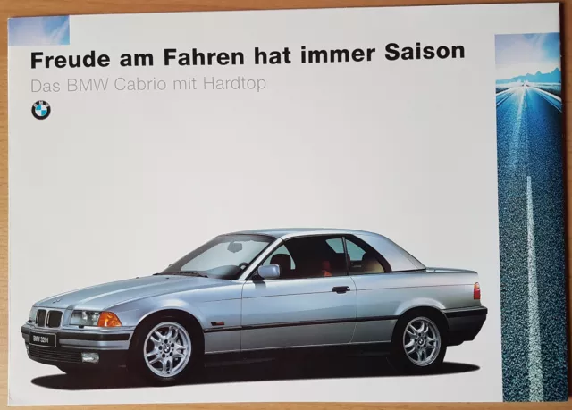 Prospekt BMW 3er Cabrio mit Hardtop -  E36  - Ausgabe 2/95