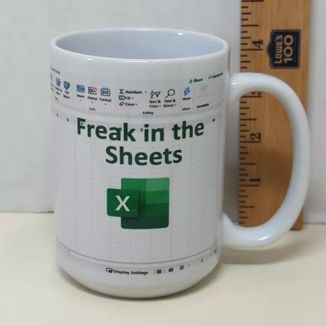 Excel Freak In The Sheets Coffee Mug Accountant Gift Software Novelty