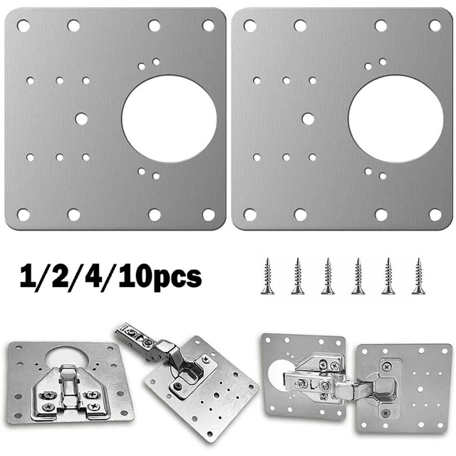 10Pcs Cabinet Hinge Repair Tool Plate High Quality Hinges Kitchen Cupboard Door