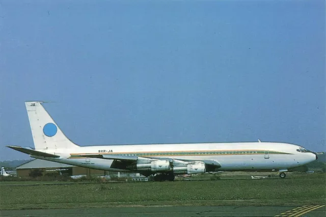 Aircraft Postcard, Boeing 707 Air Rwanda 9XR-JA at Southend Airport 1994 NO3