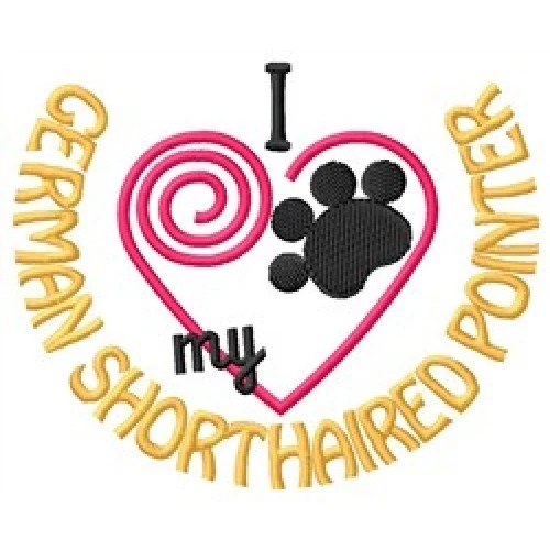 I Heart My German Wirehaired Pointer Ladies T-Shirt 1360-2