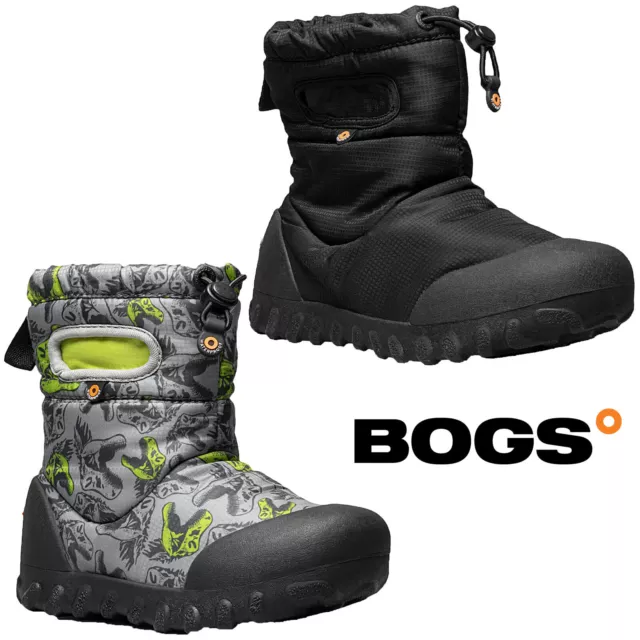 Garçons Bottes Bogs BMOC Doublé Chaud Hiver Neige Pluie -20 Bouton Marche Souple