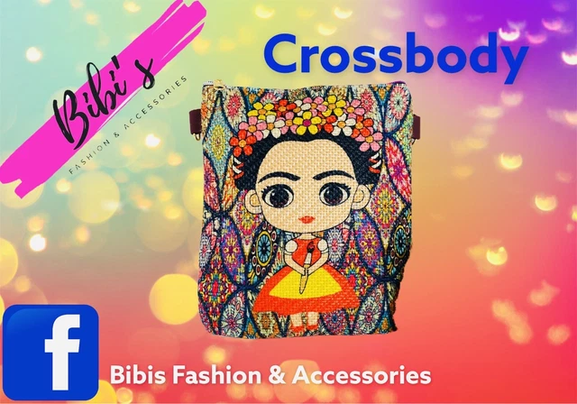 Frida Kahlo Cartoon Collection Cellphone Cross Body Bag