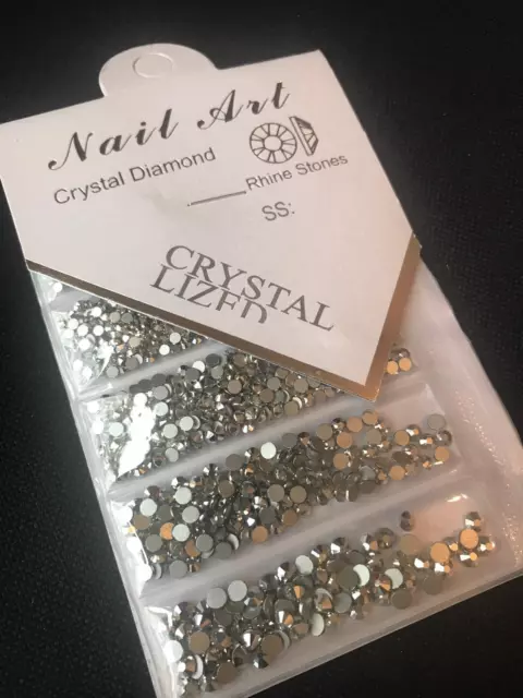 Crystal Nail Art  Face Diamante Gems Rhinestones Manicure Flat Back Phone 3D Uk