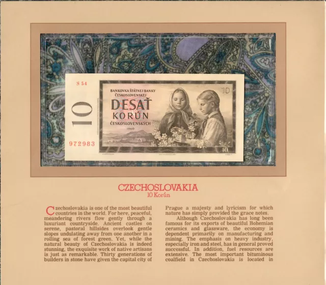 Most Treasured Banknotes Czechoslovakia 1960 10 korun P-88d unc S.54 972983