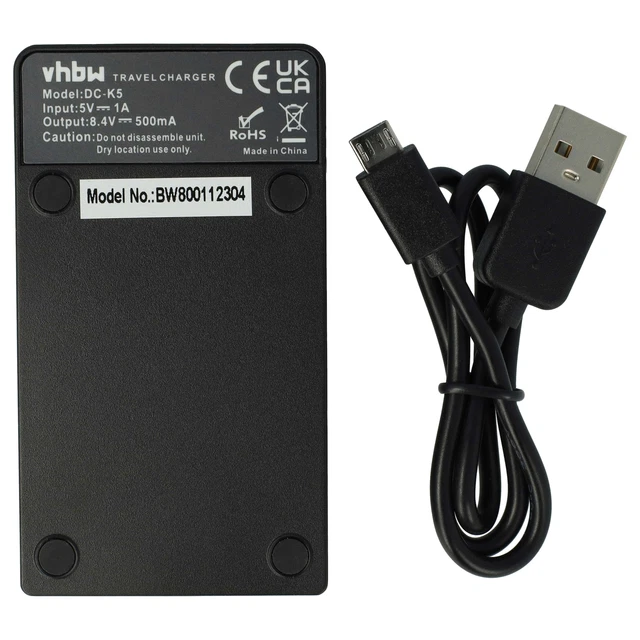 Vhbw Alimentatore E Accoppiatore DC Per Fotocamera Sony Alpha NEX-5N/NEX-5R – 7,6V 2,0A – 2 Metri