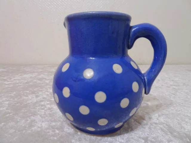 Diseño Cerámica Jarra de Leche Vintage Handgefertigt - Azul Blanco - 2