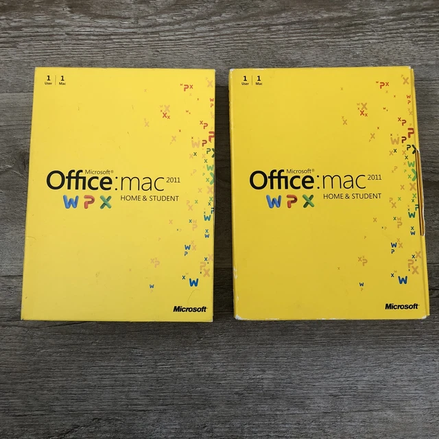 Microsoft Office MAC 2011 Home and Student Retail with Product Key - Lot Of 2