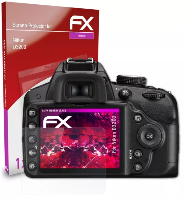 atFoliX Verre film protecteur pour Nikon D3200 9H Hybride-Verre