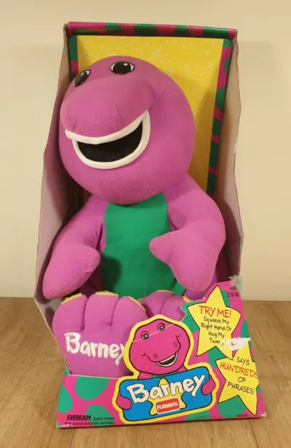 Barney the Talking Dinosaur Figure Playskool Rare Boxed Plush Vintage Toy 1992