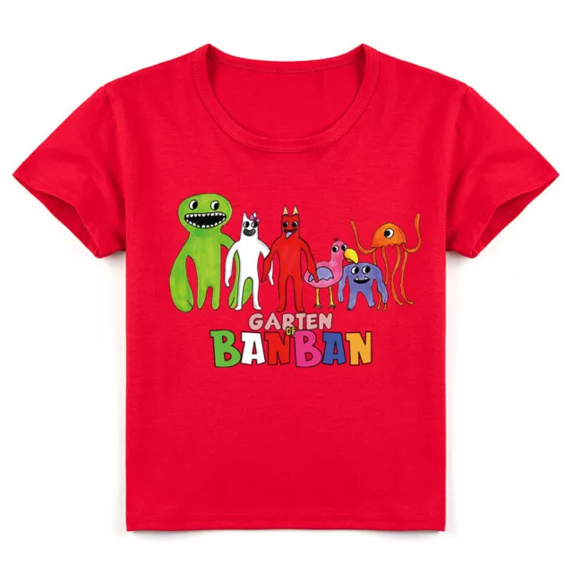 Unisex Child Garten of Banban Printing Boys Short Sleeve T-Shirt Tops Kids Gift 3