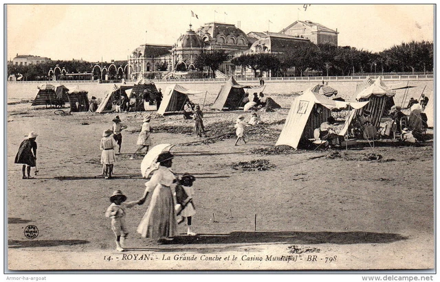 ROYAN VUE GÉNÉRALE de la grande conche la plage et le casino municipal EUR 9,95 - PicClick FR