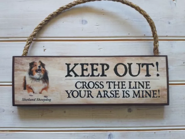 Shetland Sheepdog sign Sheltie sign plaque gate sign *EX DISPLAY STOCK TO CLEAR*