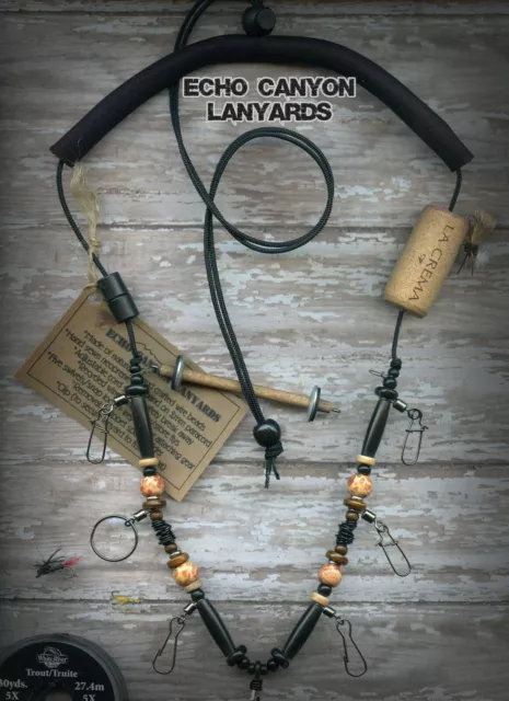 FLY FISHING LANYARD-USA Handcrafted w/Tippet Holder, $30.00 - PicClick