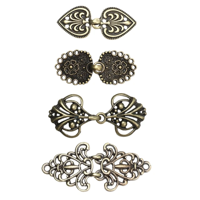 4 Pairs Legierungen (Eisen Umhang-Clip Schal-Clip Damen Kragen Kleider