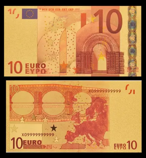 ❌ 10 Euro - vergolder Schein mit Zertifikat ❌