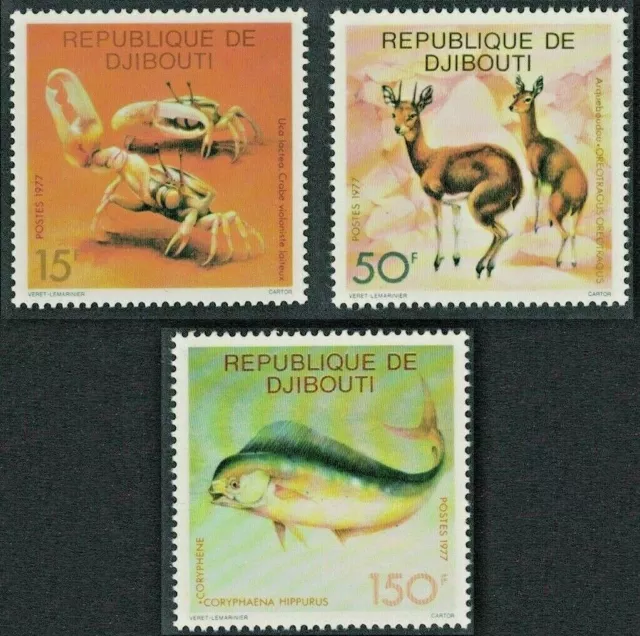 Dschibuti 1977  Mi 205-207 MNH Satz Fauna Fische Fishe