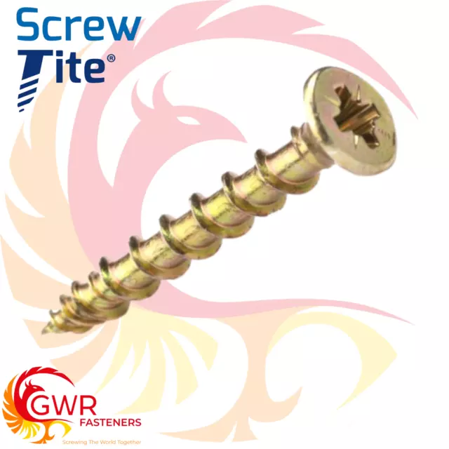 Screw-Tite Pozi Countersunk Multi Purpose Woodscrews Zinc Plated Pz Wood Screws 2