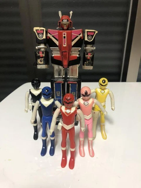 Mask Man Rangers POWER RANGERS HIKARI Sentai Maskman Megazord soft vinyl 6set Bundle ...