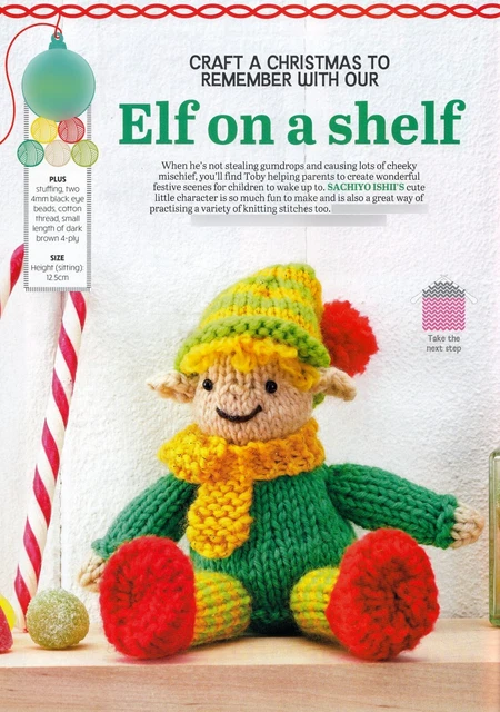PAÑUELOS DE JUGUETE DE TEJIDO ELF 12,5cm-H-sitting & BEBÉ 0-3 y 3-6mths LCM M11A