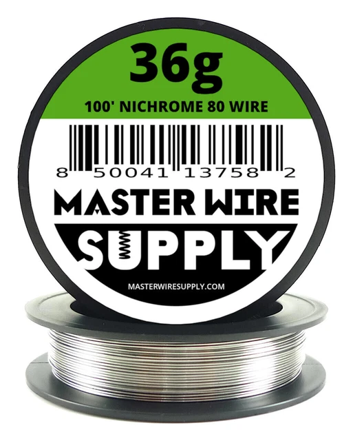 MWS - Nichrome 80 - 100 ft - 36 Gauge Round Wire