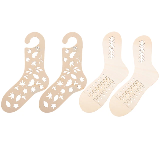 4 piezas bloqueador de calcetines, bloqueador de calcetines de madera para tejer, ganchillo, medias,