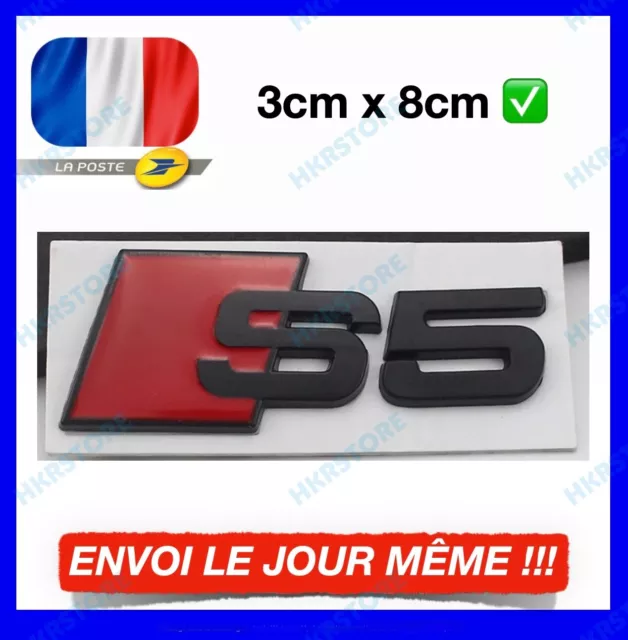 LOGO S5 NOIR MAT BADGE EMBLÈME pour AUDI A5 A 5 Autocollant Hayon Arrière Métal