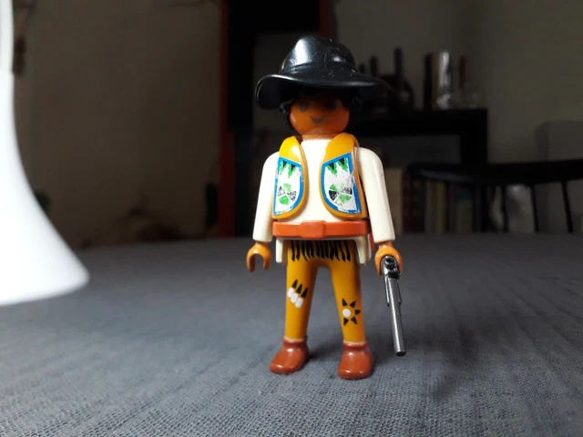 Playmobil Western Vintage – Set Chapeau, Chasseur, Charrette – Années 70/80 – Bon état
