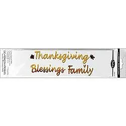 Sizzix Sizzlits Strip THANKSGIVING BLESSINGS FAMILY Strip