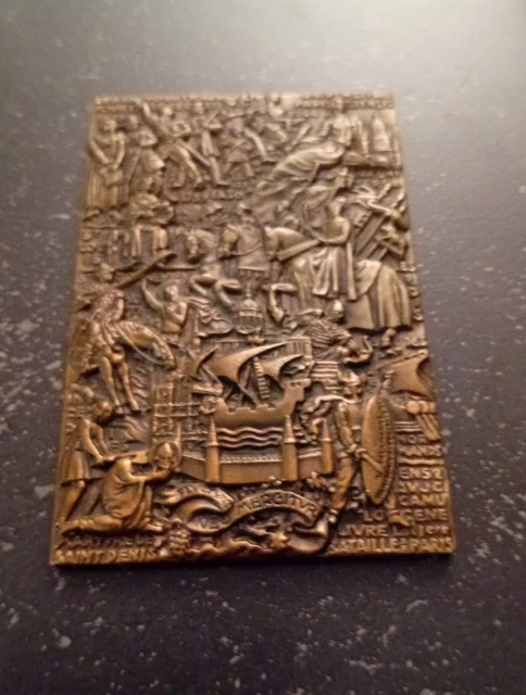 MÉDAILLE RECTANGULAIRE ALEXANDRE Dreux - Signée A.Finot En Bronze Avec