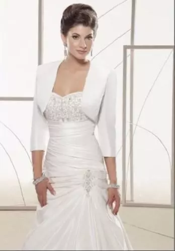 2023 nuovo raso manica a 3/4 giacca a spalle matrimonio sposa bolero cappotto scialle avvolgenti