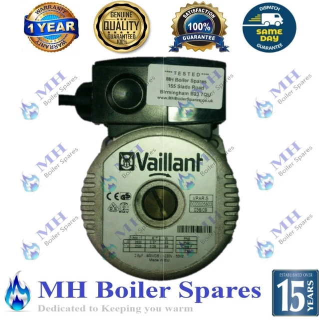 Spare Parts Vaillant Ecotec Plus 837 Pump Replacement VAILLANT ECOTEC PLUS 824 831 837 PRO 24 28 COMPLETE PUMP 178983 - Foto 3