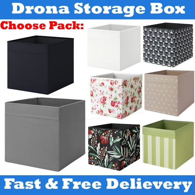 IKEA DRONA STORAGE Boxes Cube Shape Fabric Organizer Boxes Shelving