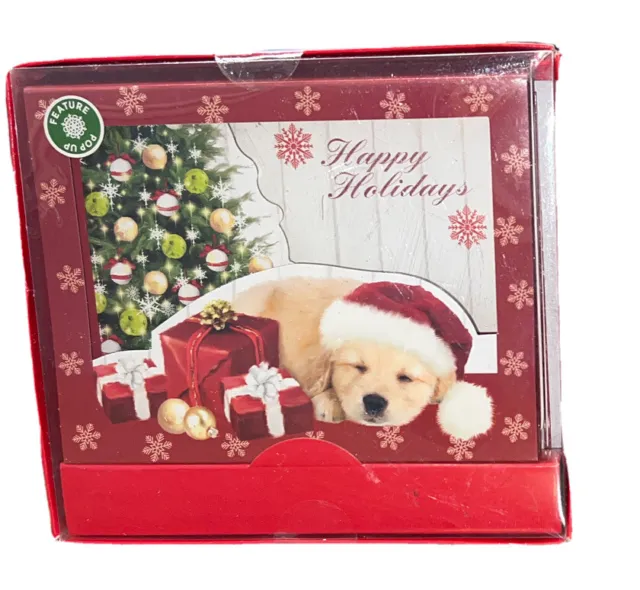 Happy Holidays Pop Up 3D Christmas Cards With Envelopes Box Of 8