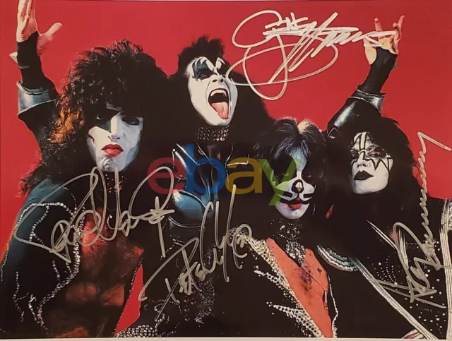 KISS BAND Autographed Signed Photo 8X10 reprint