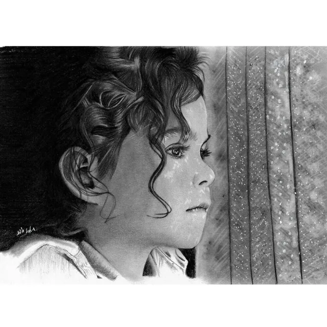 Retratos de bebés realistas dibujando con lápices de carbón y grafito 3
