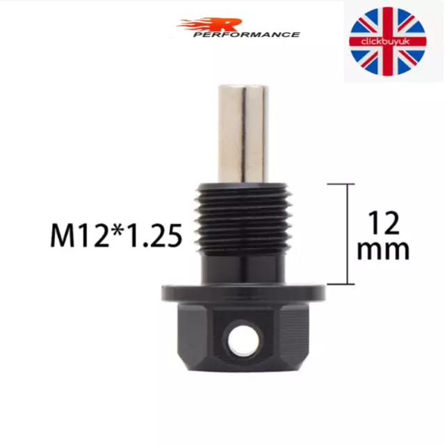 PERFORMANCE Magnetic Sump Oil Drain Plug M12 x 1.25 M12x1.25 12MM 12X1.25 - UK