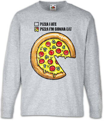 Pizza Diagram Kids Long Sleeve T-Shirt Fun Maker Pizzeria Addiction Teacher