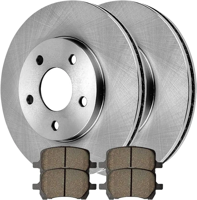 Autoshack RSCD65124-65124-1160-2-4 Front Brake Kit Rotors and Ceramic Pads Pair
