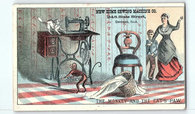 New Monkey Paw Sewing Trade Machine Home Card And Victorian Cat's Vtc Co