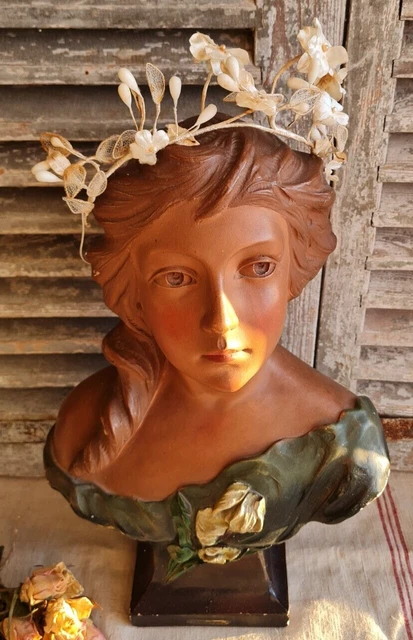 ANCIEN BIJOU DE tête, couronne de mariée en fil d'argent / Fin XVIIIème / France EUR 120,00