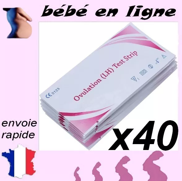 lot 40 tests d'ovulation précoce  test lh bandelette  envoie rapide