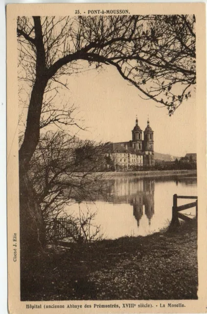 PONT A MOUSSON - Meurthe & Moselle - CPA 54 - Hopital et la Moselle