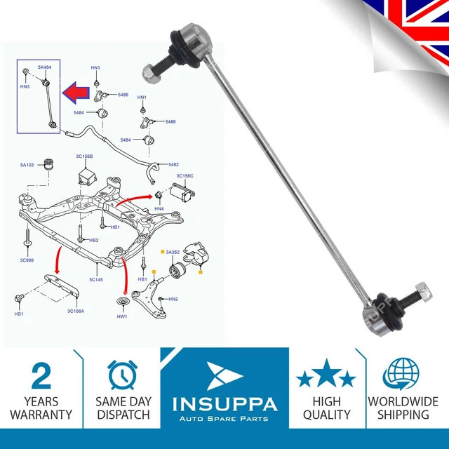 Stabilizer Anti Roll Bar Drop Link Front Axle Left Right For Ford Galaxy