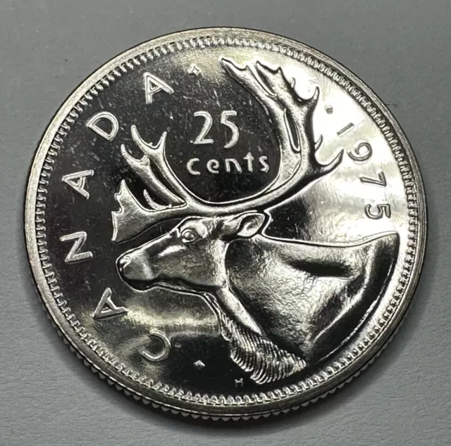 1975 Canadian 25Cent Quarter Proof-Like Coin Uncirculated. Beautiful Coin!!!