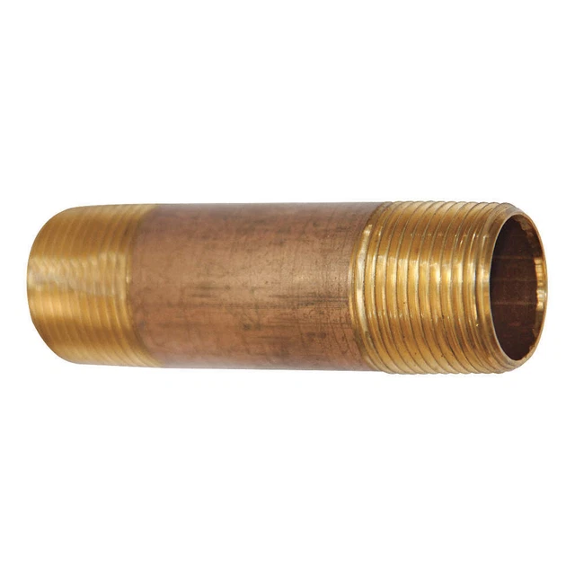 GRAINGER APPROVED 460-020XGR Nipple,Red Brass,1/8 x 2 In