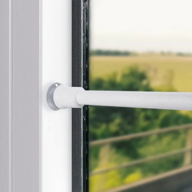 4 Aste Per Tende Estensibili Regolabili 15,7-27,5 Pollici Con 10 Ganci Autoadesivi - Per Casa, Bagno, Hotel - Foto 10